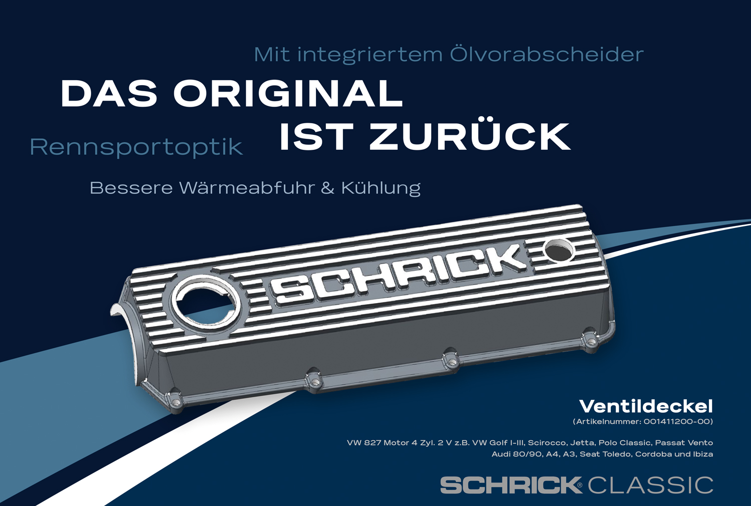 Schrick Ventildeckel aus Aluminium