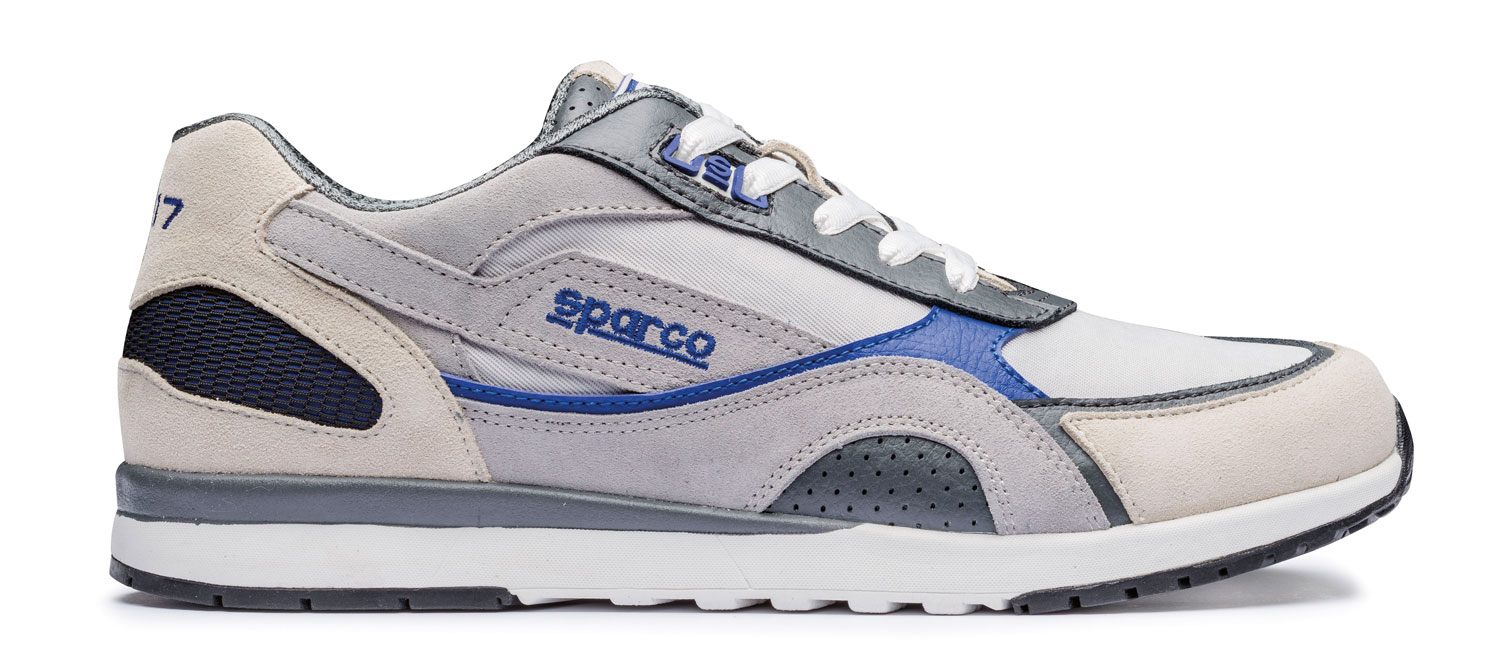 Sparco Freizeitschuh SH-17 Retro-Look, silber/blau