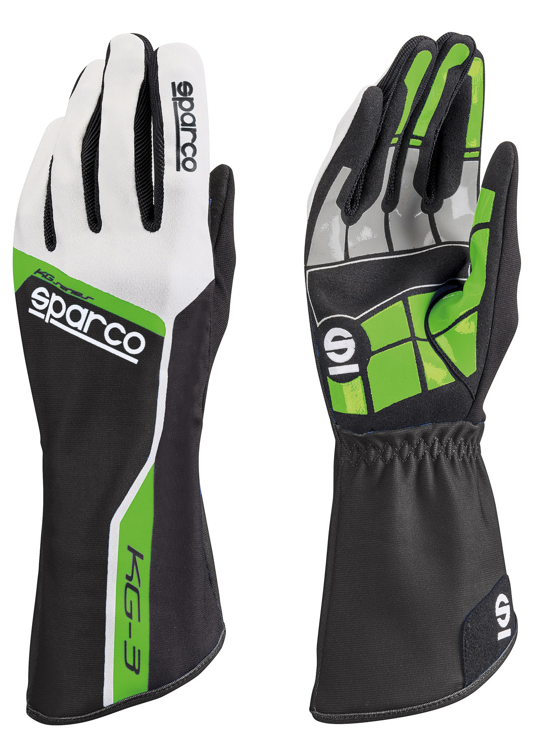 Sparco Kinderkarthandschuh Track KG-3, schwarz/grün