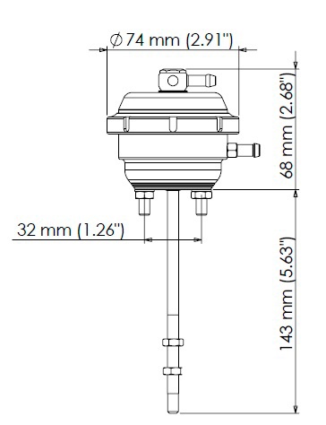 Internes Wastegate für Borg Warner Turbolader