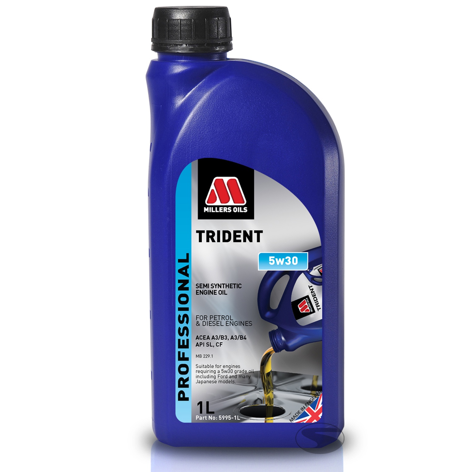 Millers Oils Trident 5W30 Semi Synthetic_1 Liter_150184