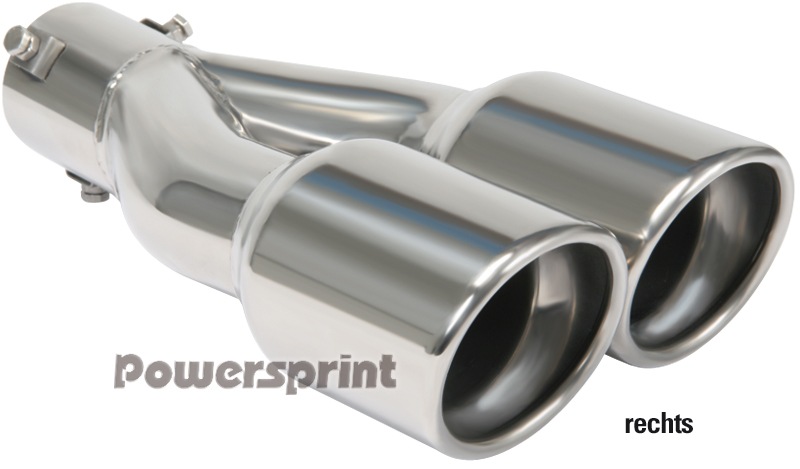 Powersprint Universal Endrohre Edelstahl poliert rechts (999676R)