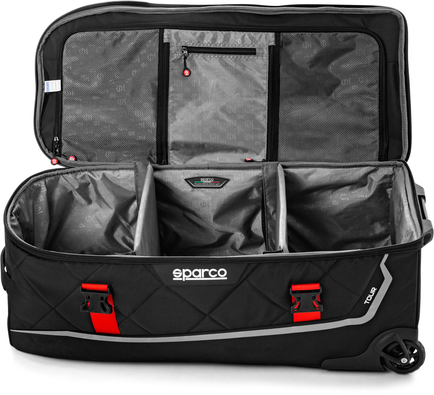 Sparco Reisetasche Tour, schwarz/rot