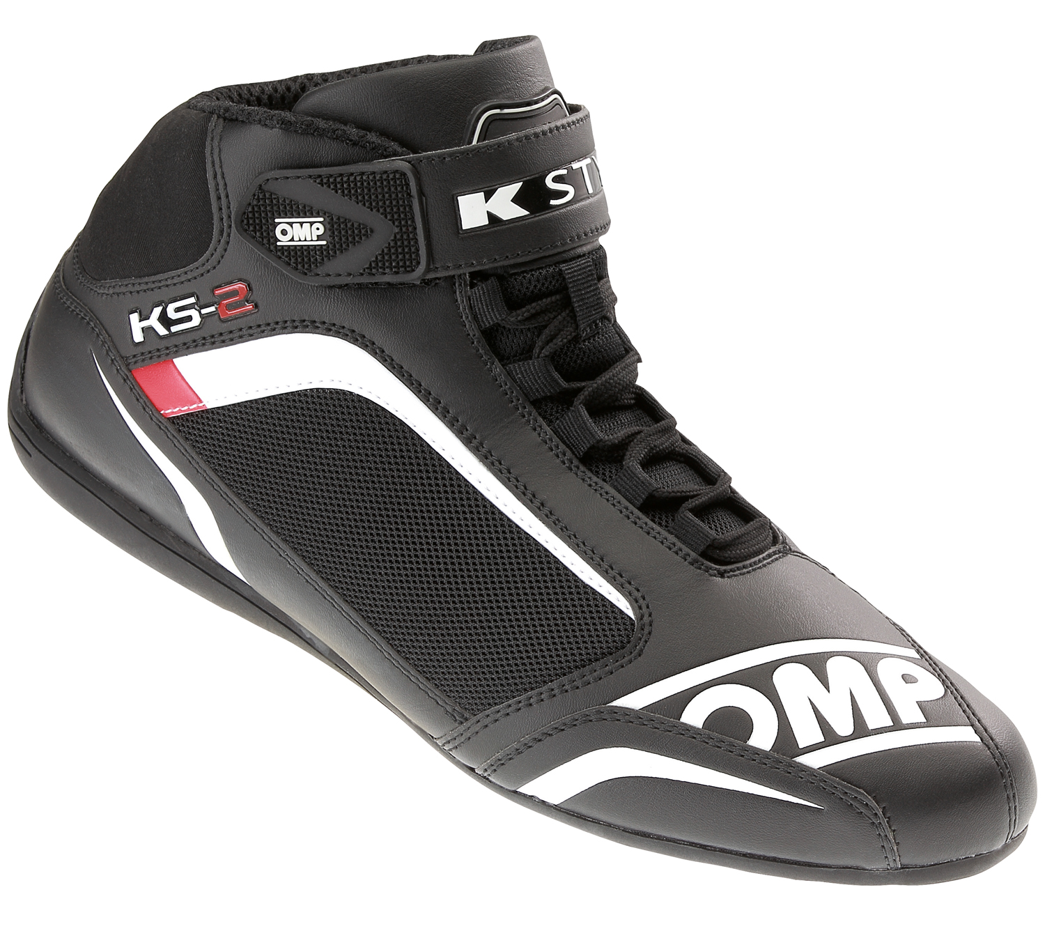 OMP Kartschuh KS-2, schwarz/weiß