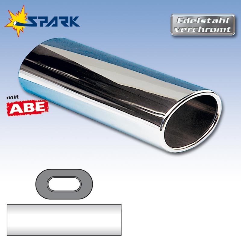 Spark RACING Line Endrohr oval mit ABE