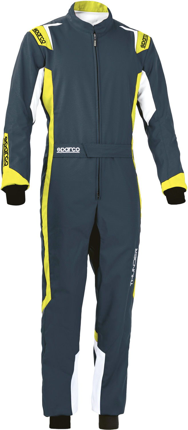 Sparco Kartoverall THUNDER, grün/gelb