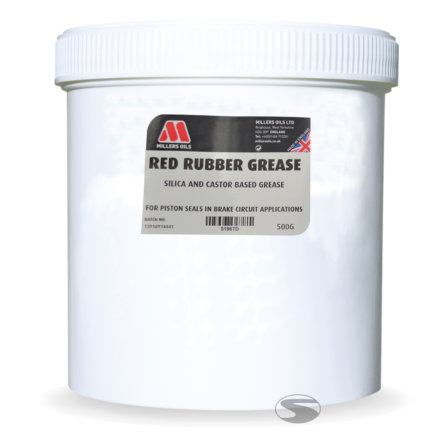 Millers Oils Red Rubber Grease 500g 150413