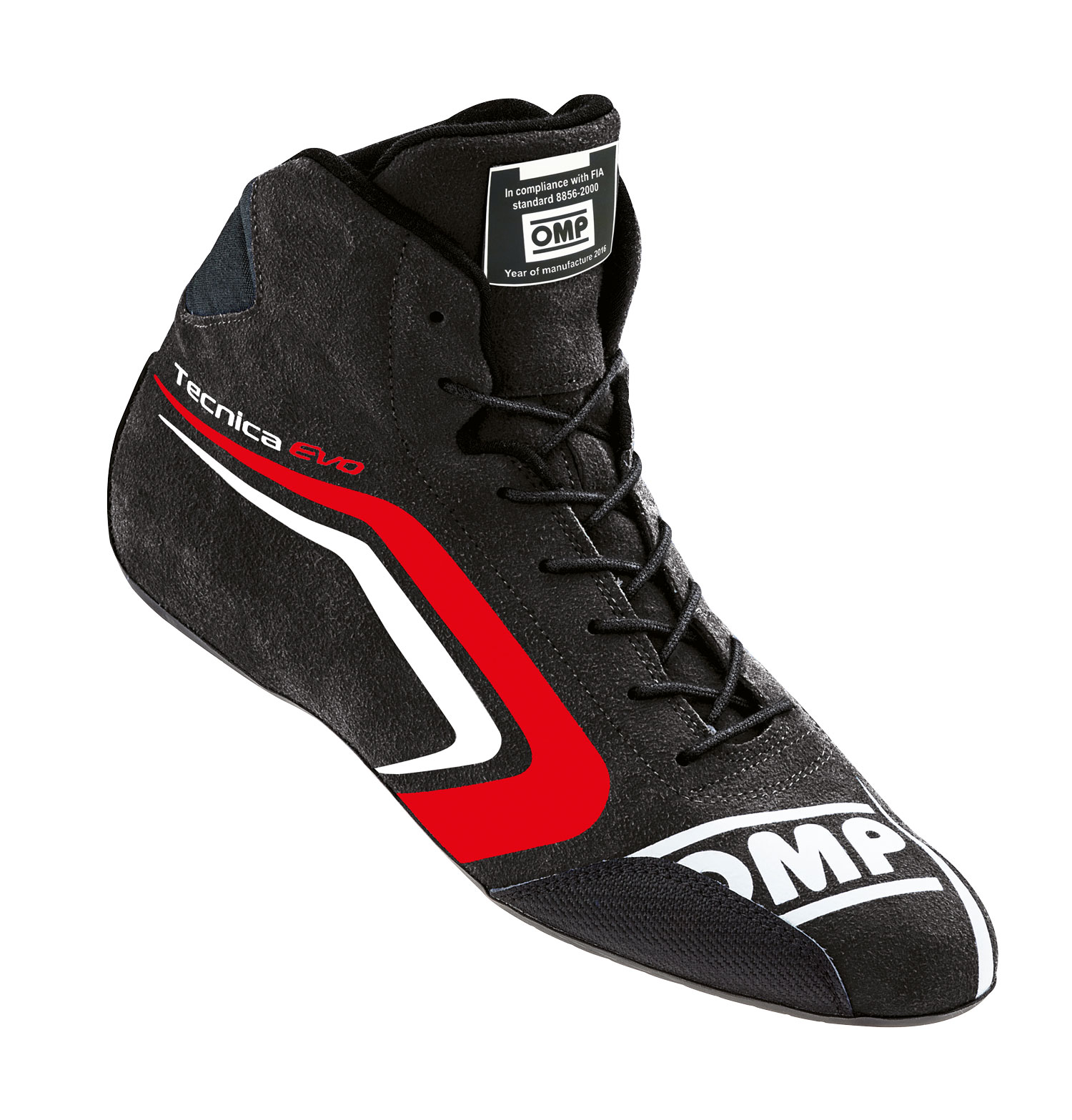 OMP Fahrerschuh Tecnica Evo, schwarz/rot