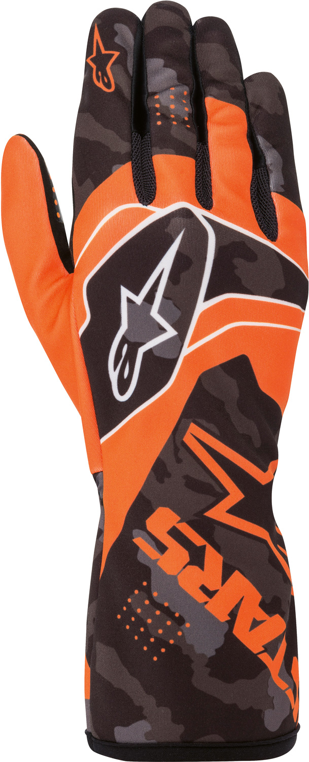 Alpinestars Karthandschuh Race v2 Camo, orange/schwarz