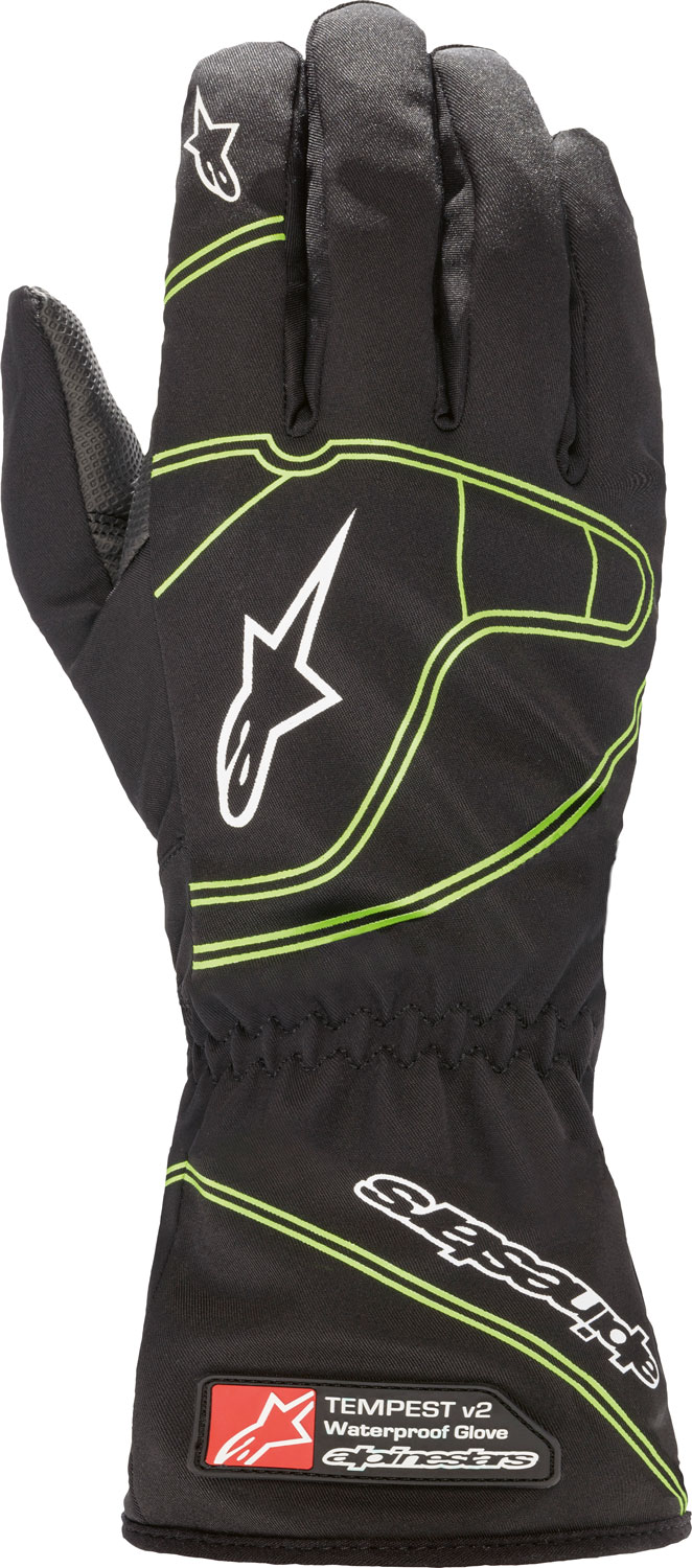 Alpinestars Karthandschuh Tempest v2 WP, schwarz/grün