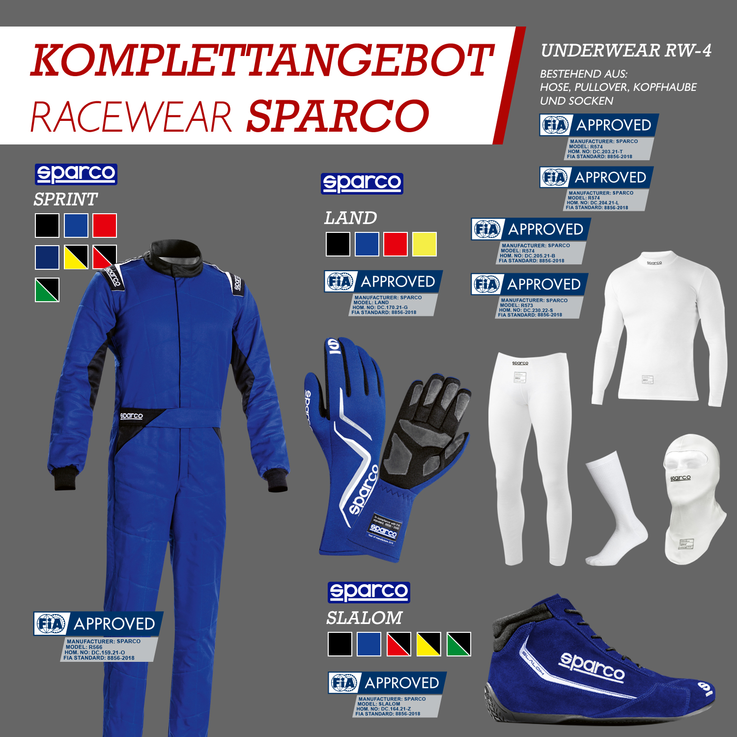 Komplettangebot Racewear | Sparco