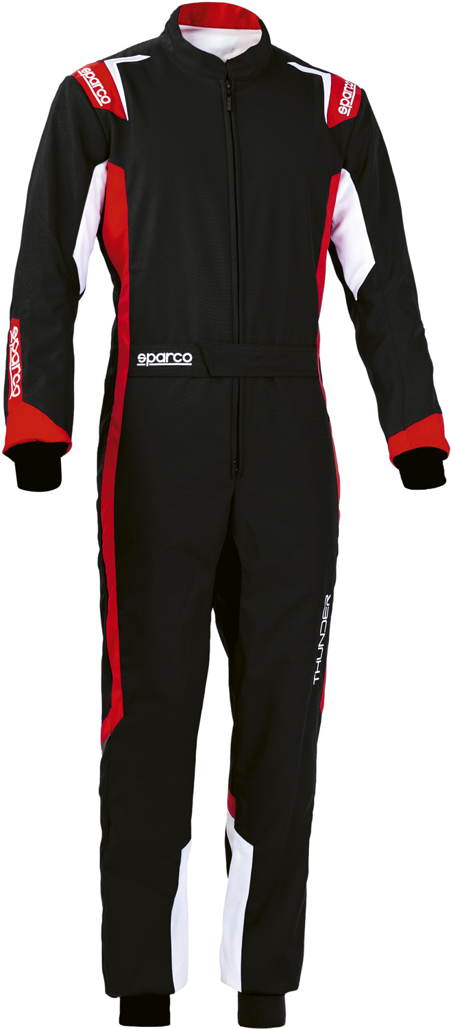 Sparco Kartoverall THUNDER, schwarz/rot