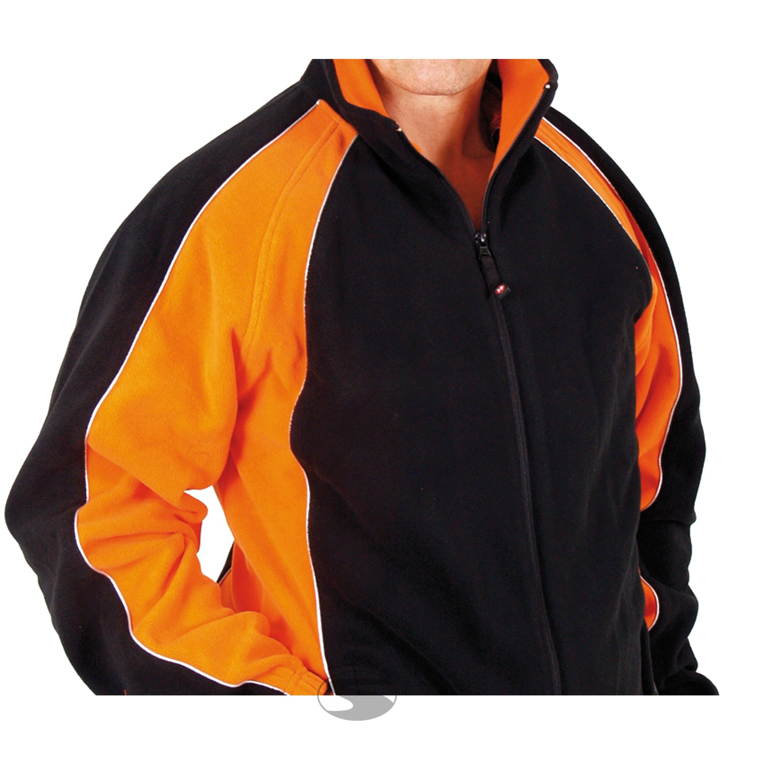Teamwear Fleecejacke, schwarz/orange