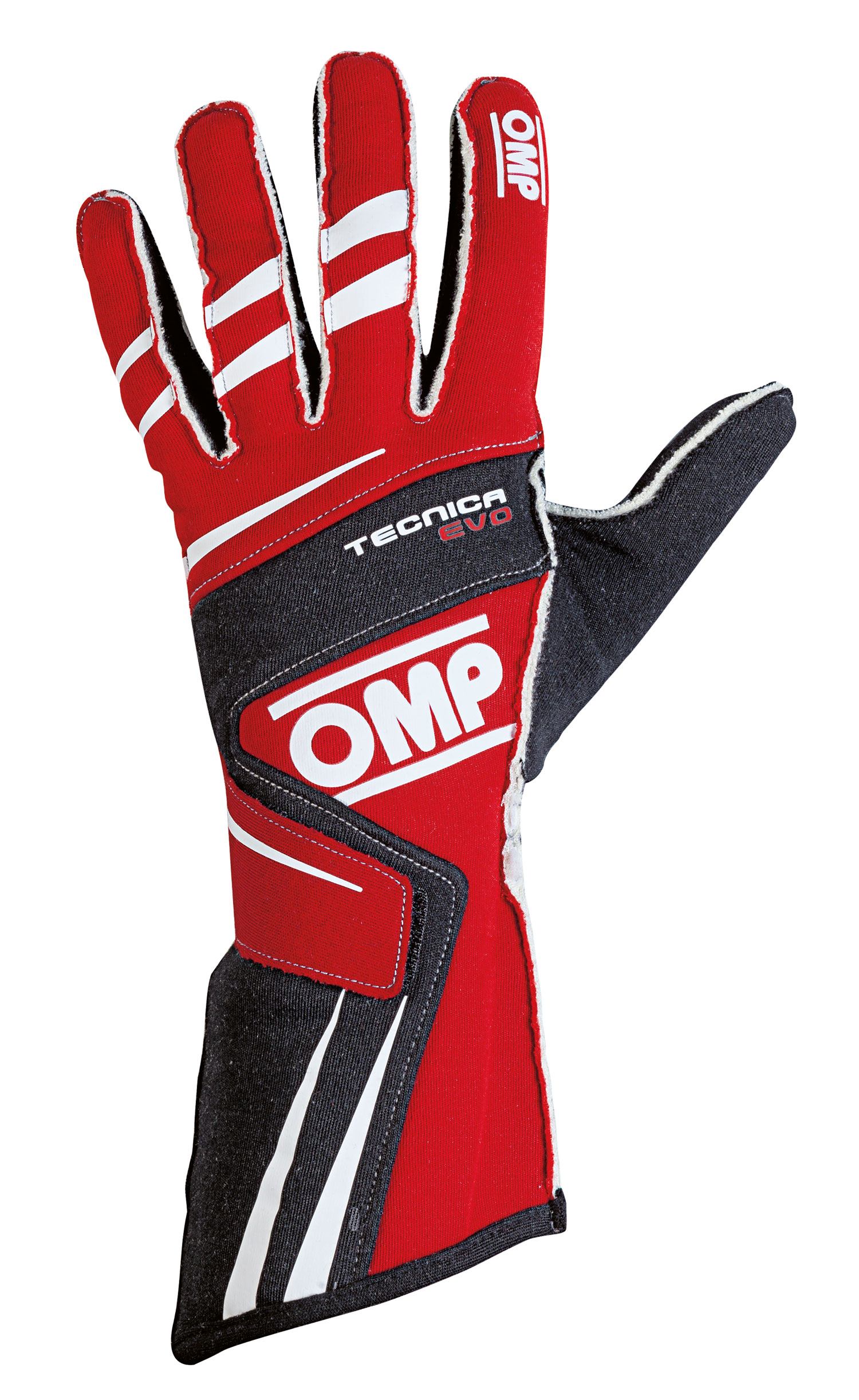 OMP Fahrerhandschuh Tecnica Evo, rot/schwarz