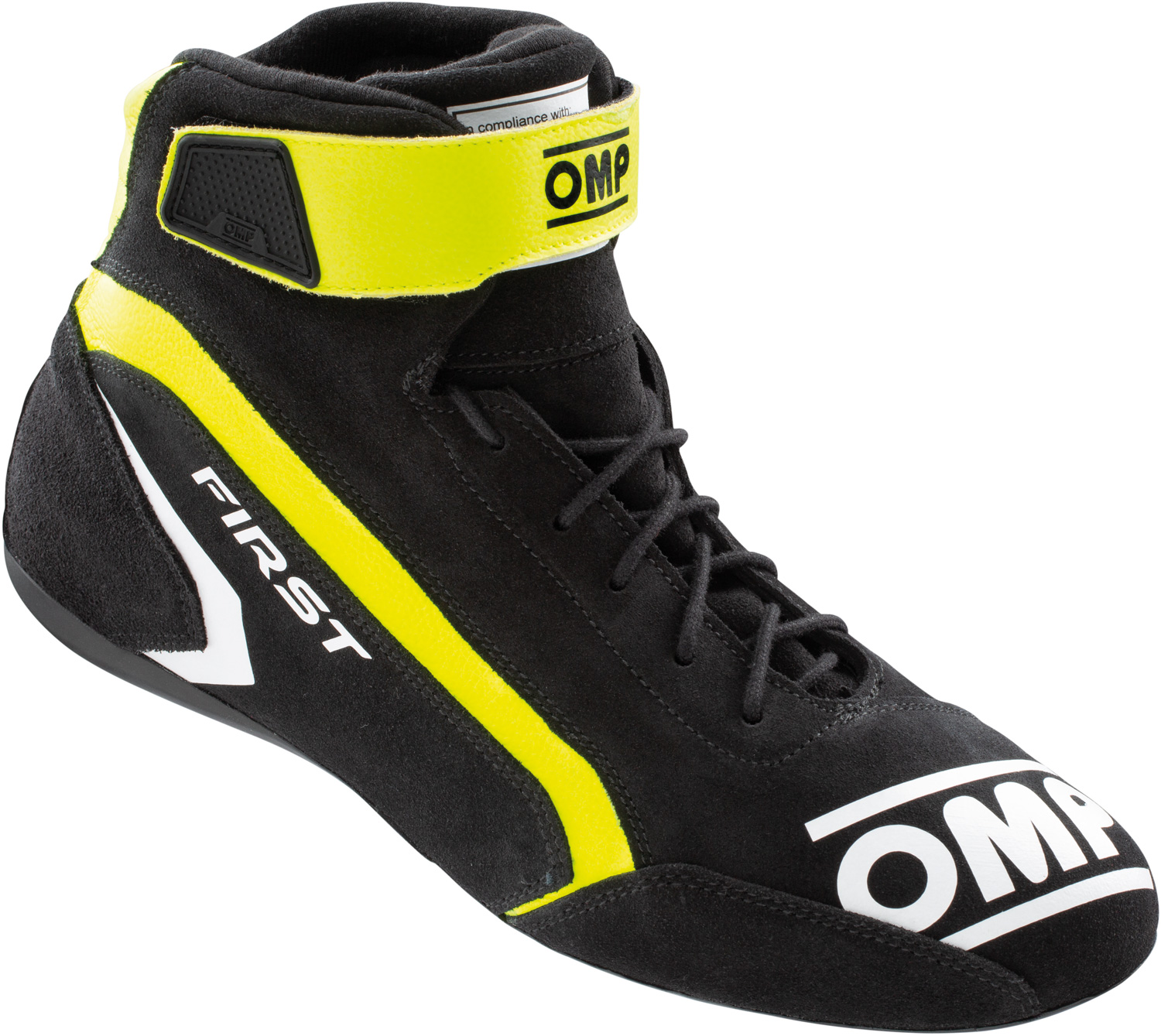 OMP Fahrerschuh First, anthrazit/gelb