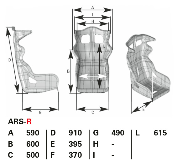 OMP Rennsitz ARS-R + Stahl-Sitzkonsole (KA2306S)