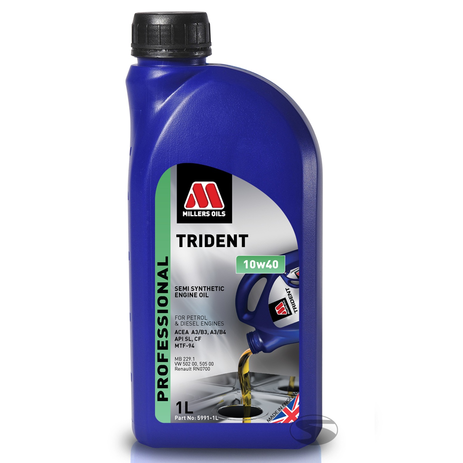 Millers Oils Trident 10W40 Semi Synthetic_1 Liter_150174