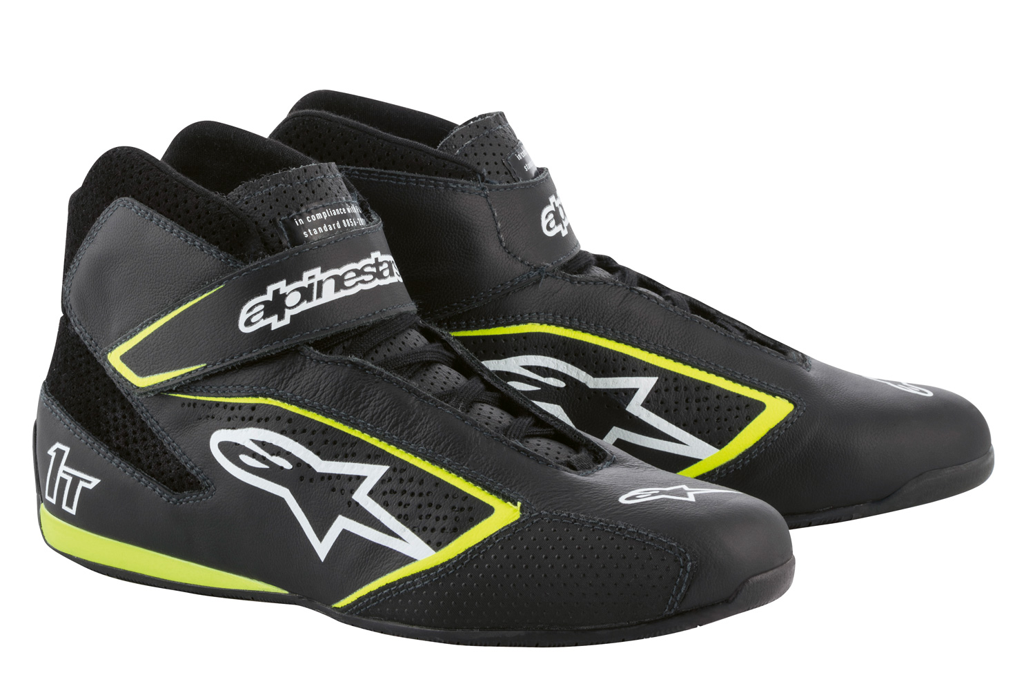 alpinestars-fahrerschuh-tech-1t-schwarz-gelb Alpinestars Fahrerschuh TECH 1T, schwarz/gelb