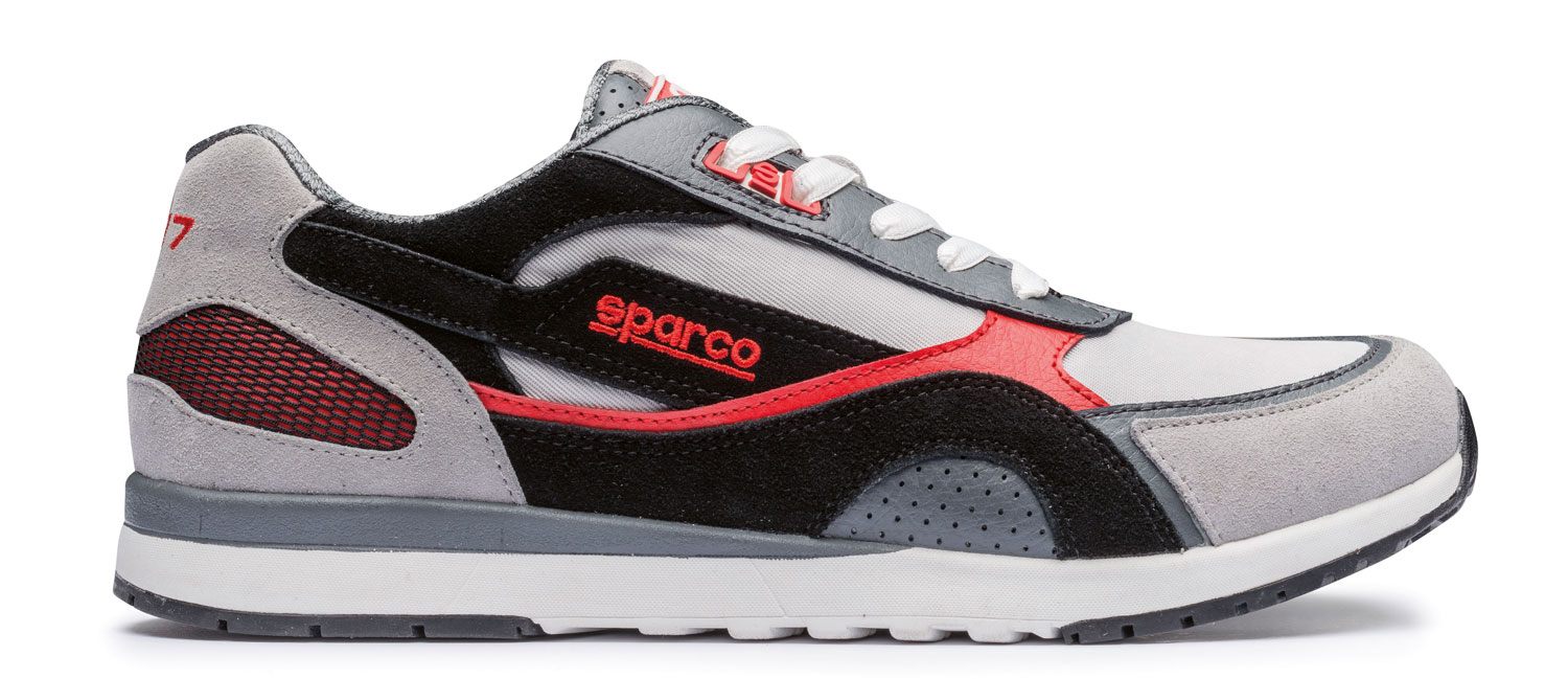 Sparco Freizeitschuh SH-17 Retro-Look, schwarz/rot