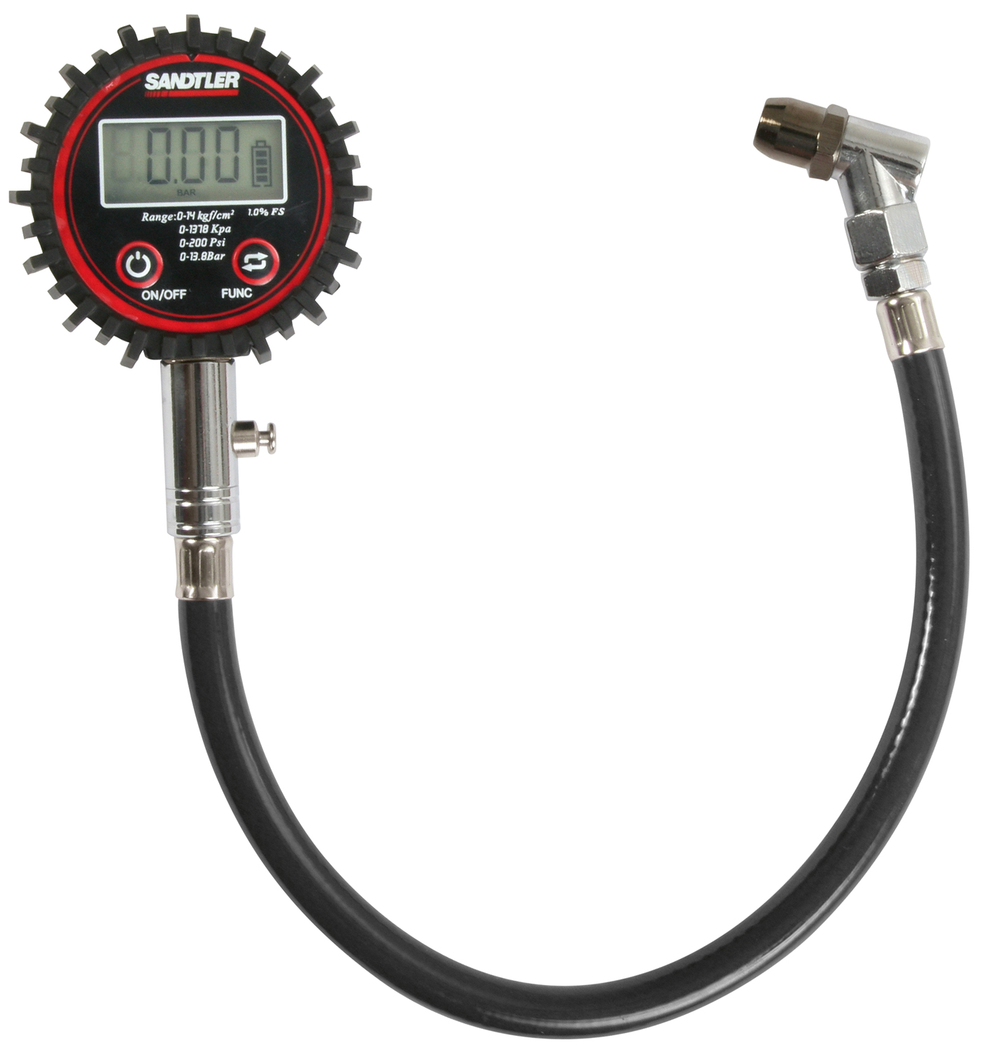 Reifenfüller Luftdruckprüfer mit 31cm Reifendruckmesser Hohe Präzision  Reifendruckprüfer 0-200psi, Manometer Messbereich 0-16 bar für Kompressor  Auto Motorrad Luftdruckprüfer : : Auto & Motorrad