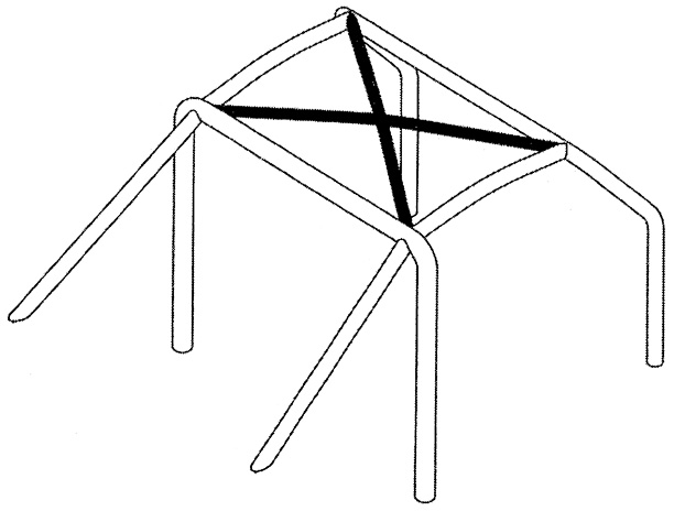 Sassa Dachkreuz mit Knotenblechen