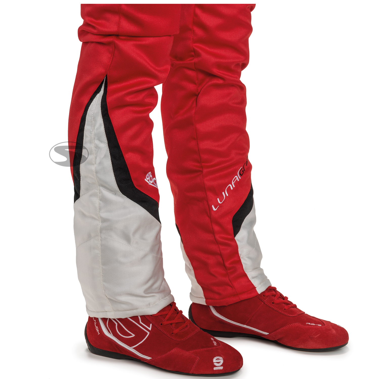 Sparco Rennoverall Lunargrid RS-6, rot/silber