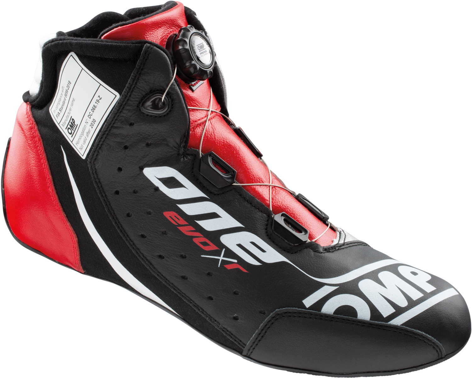 OMP Fahrerschuh One Evo XR, schwarz/rot