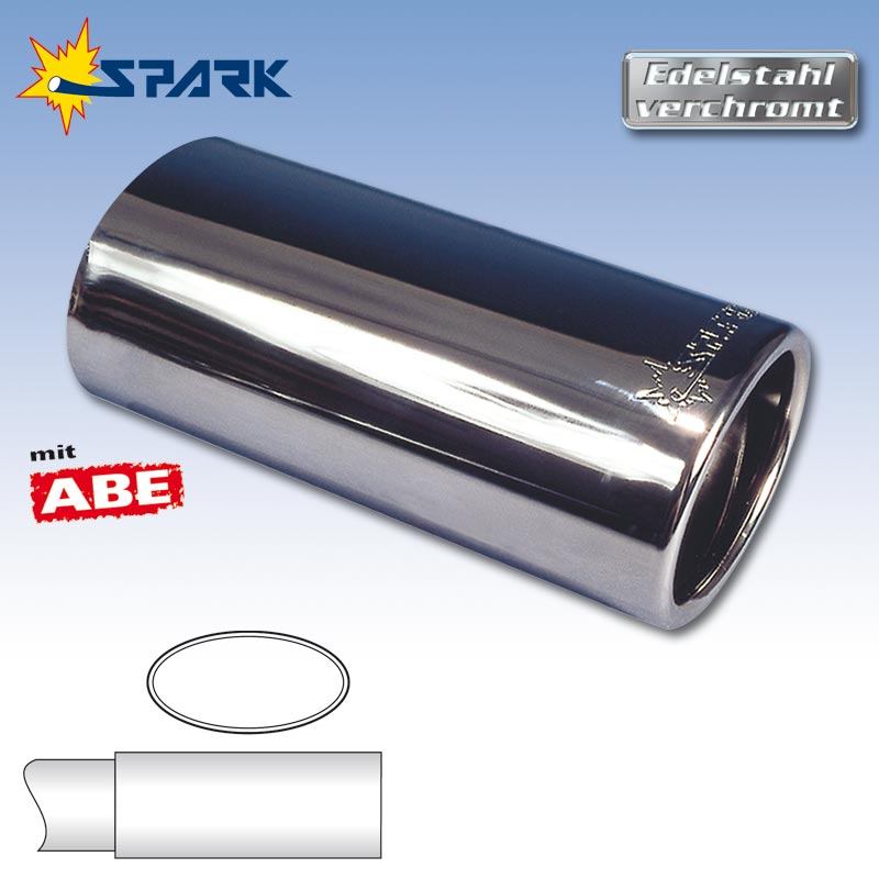 Spark SPEED Line Endrohr oval mit ABE (100224)