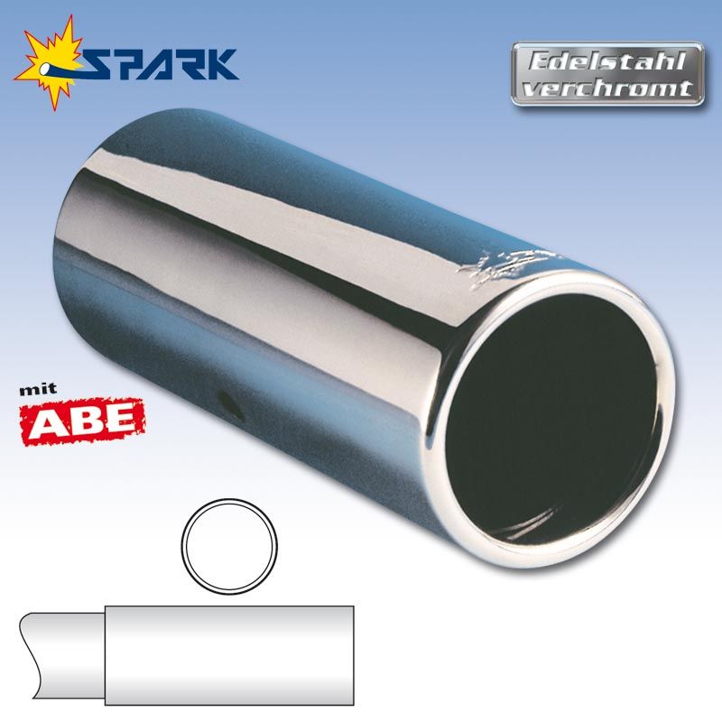 Spark SPEED Line Endrohr rund mit ABE (100204)