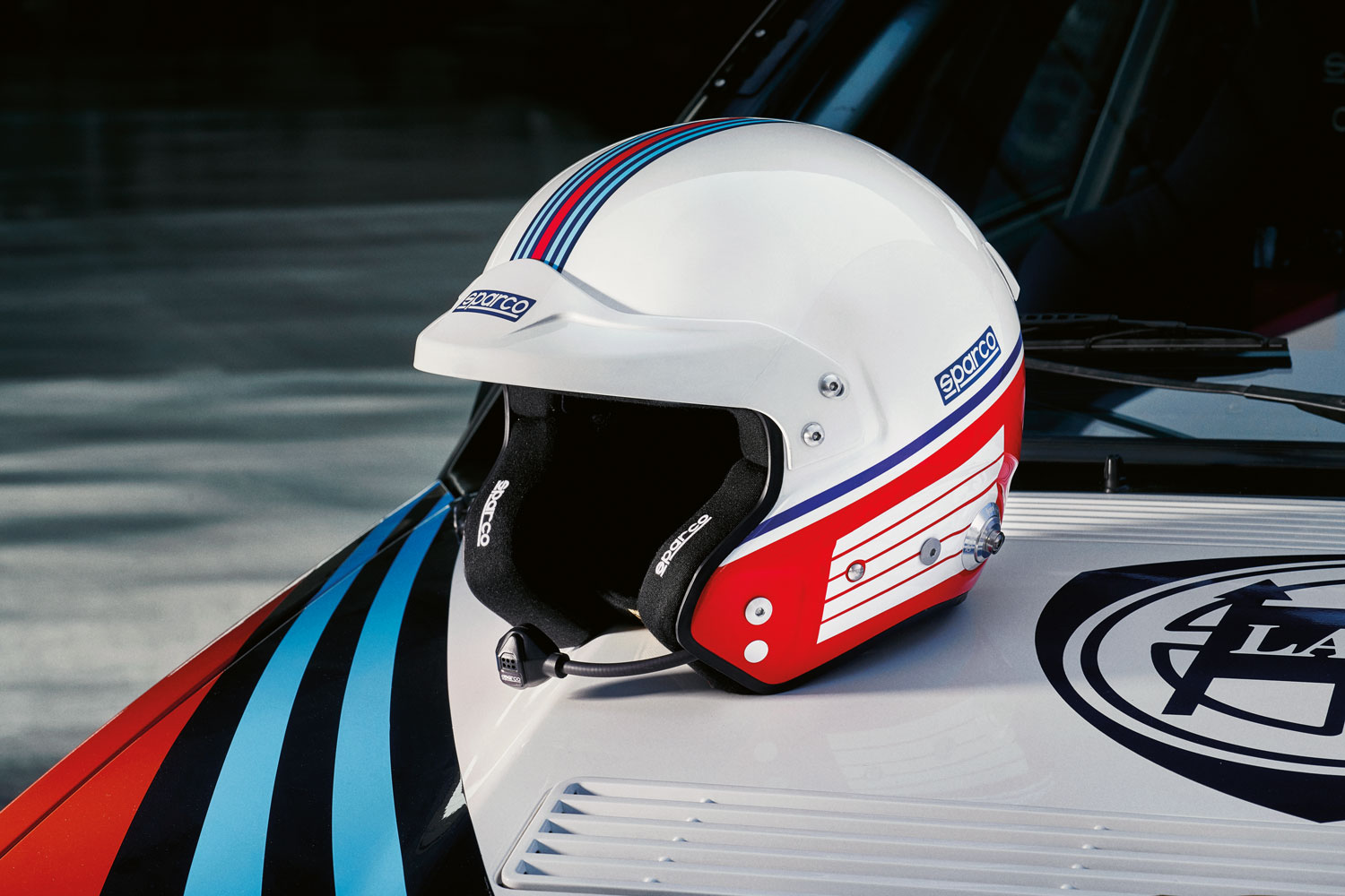 Sparco Helm Martini Racing (Streifen-Design)