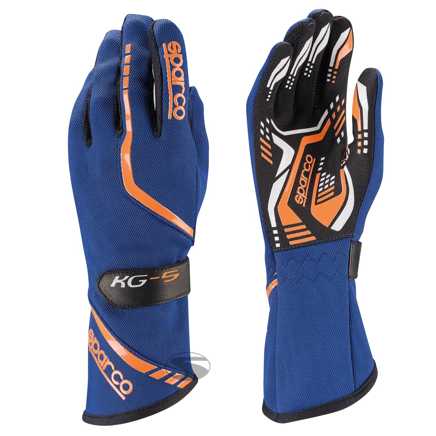 Sparco Karthandschuh Torpedo KG-5, blau/orange