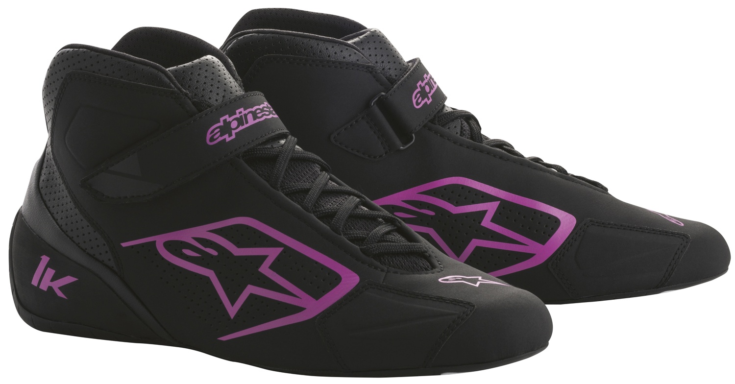 Alpinestars Kartschuh Tech 1K, schwarz/pink