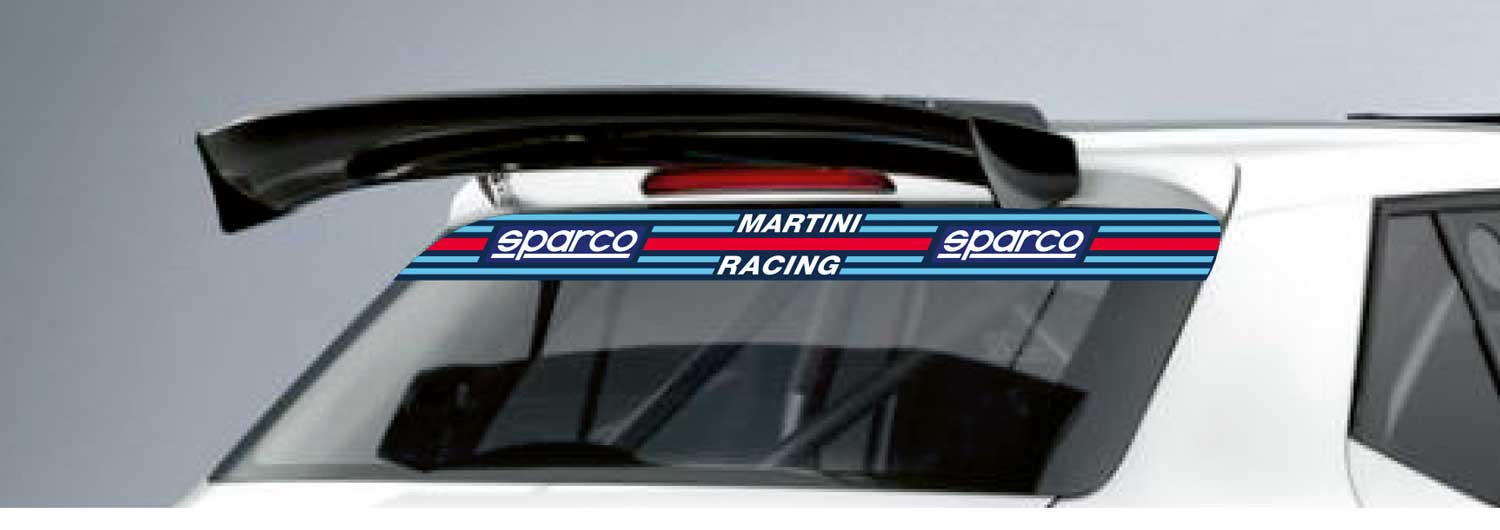 Sparco Heckscheibenaufkleber Martini Racing