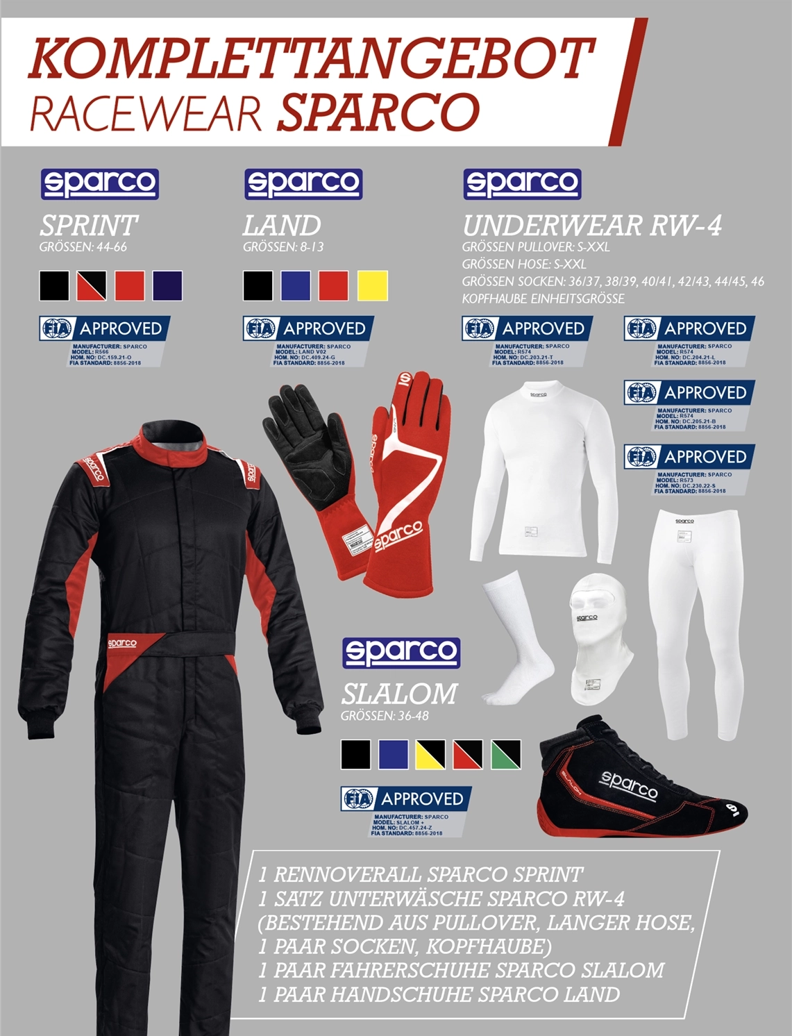 Komplettangebot Racewear | Sparco