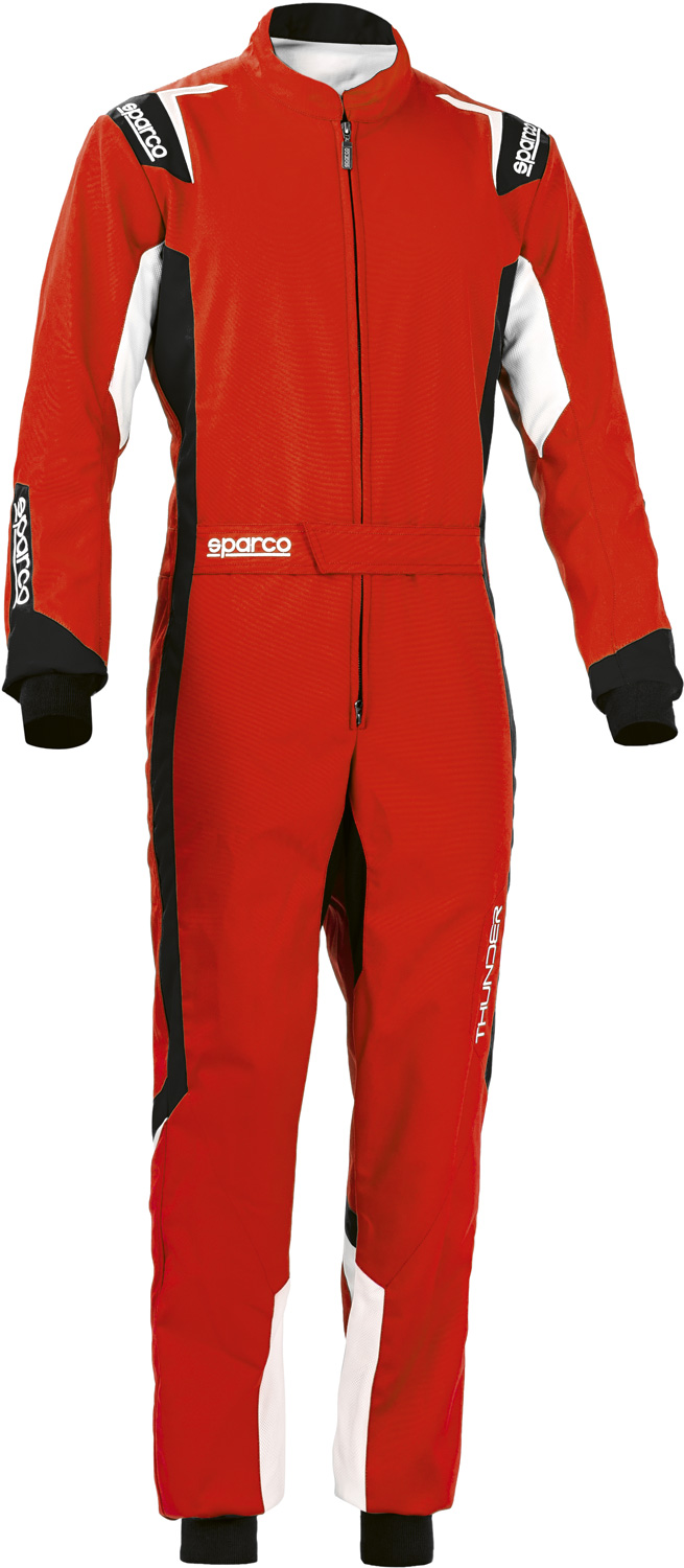 Sparco Kartoverall THUNDER, rot/schwarz