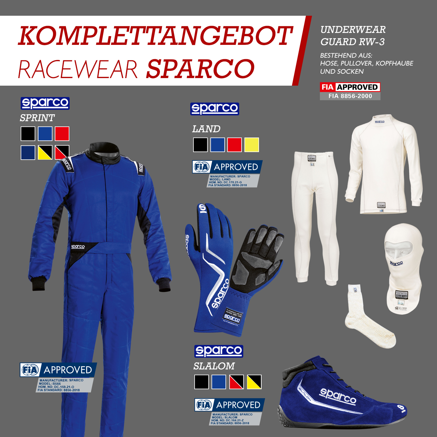Komplettangebot Racewear | Sparco