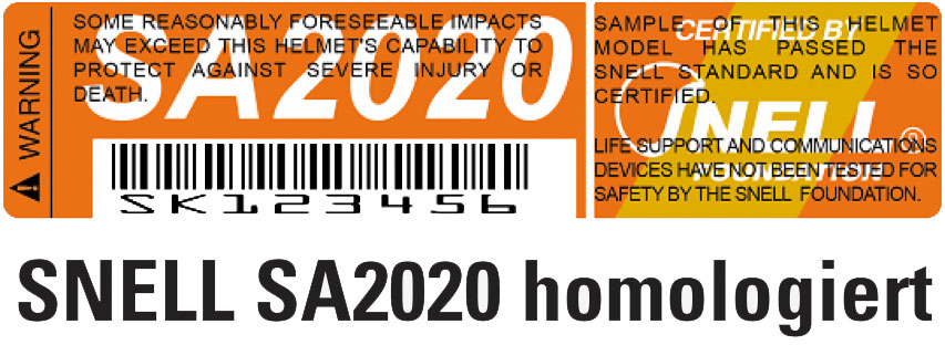 Snell 2020 homologiert