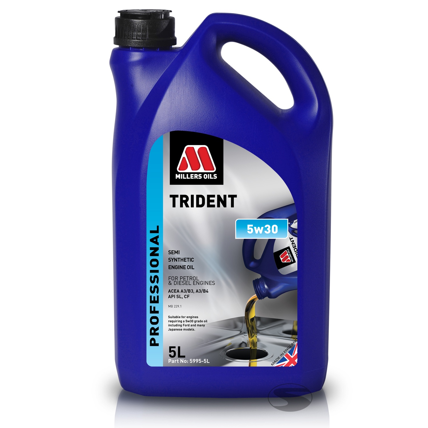 Millers Oils Trident 5W30 Semi Synthetic_5 Liter_150187