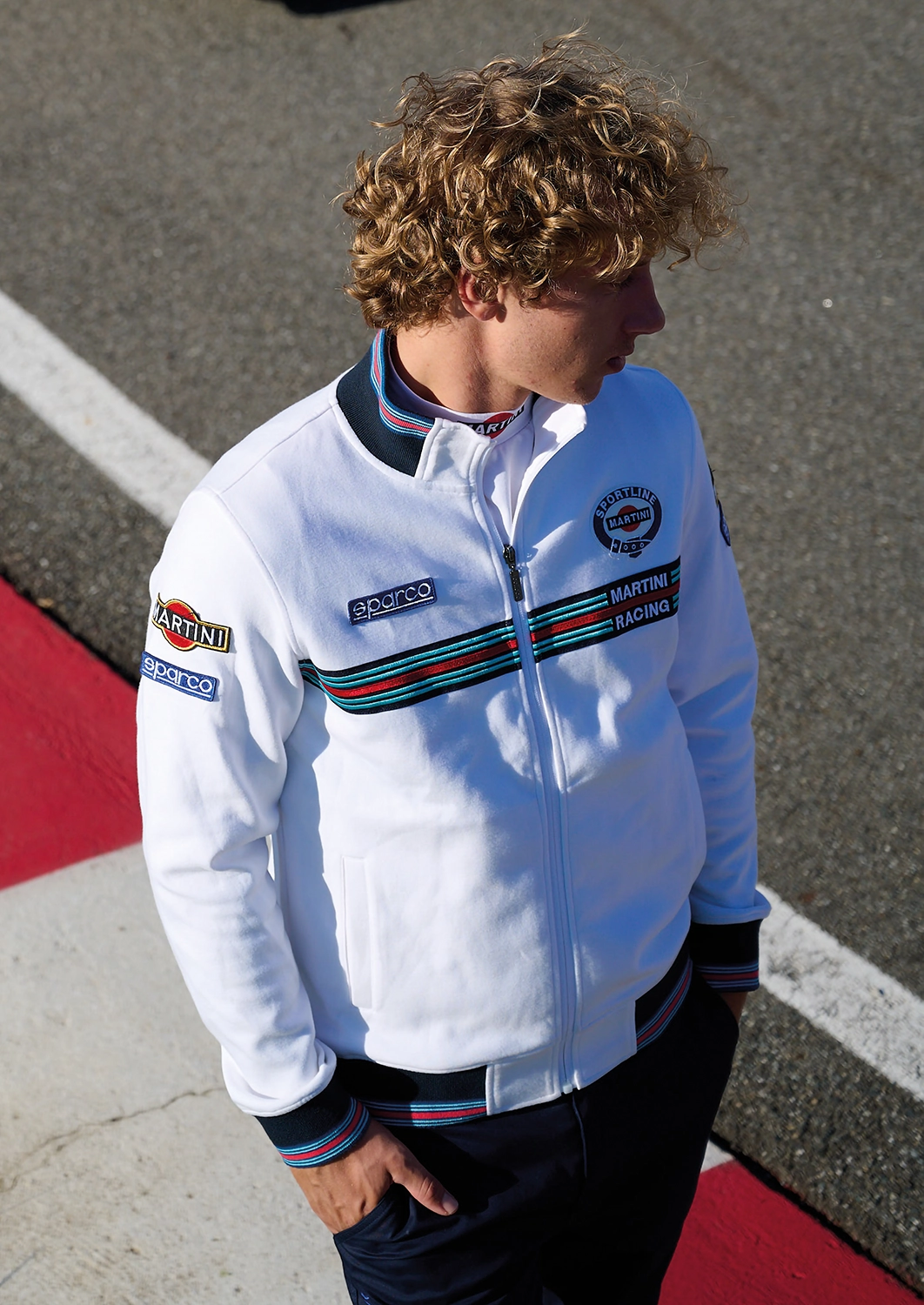 Sweat-shirt Sparco Zip Intégral Martini Racing Noir Taille XL - 100% Coton, Neuf Avec étiquettes